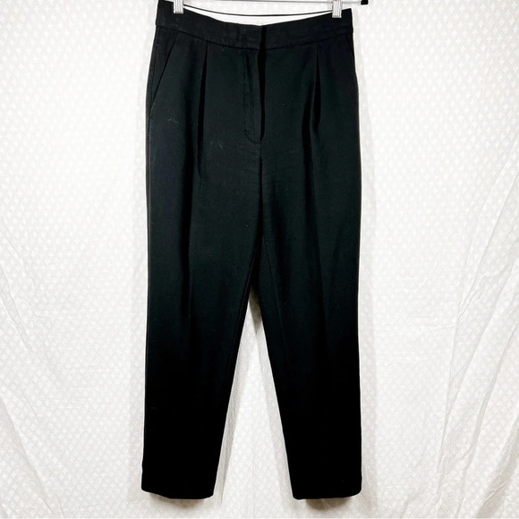 Wilfred Black High Rise Pleated Tapered Pants - Picture 1 of 6